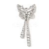Brass Micro Pave Clear Cubic Zirconia Pendants KK-Z057-06P-1