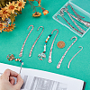 12Pcs 4 Styles Tibetan Style Alloy Bookmarks FIND-UN0007-12-2