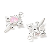 Rack Plating Alloy Rhinestones Pendants PALLOY-D028-06A-S-RS-2