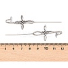 Viking Knot 316 Stainless Steel Ear Wrap Crawler Hook Earrings AJEW-C044-19AS-5