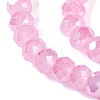 Baking Electroplate Glass Beads Strands DGLA-A039-J10mm-B16-3