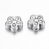 Tibetan Style Alloy 3D Flower Beads LF0476Y-NF-2