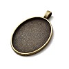 Vintage Tibetan Style Alloy Pendant Cabochon Settings X-TIBEP-M018-21AB-NF-2