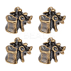 4Pcs Outdoor EDC Tool Brass Parachute Rope European Beads FIND-FG0003-74AG-1