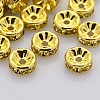 Brass Rhinestone Spacer Beads RB-A014-Z6mm-13G-1