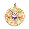 Brass Micro Pave Claer Cubic Zirconia Pendants KK-E068-VF009-1