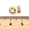 Flat Round Brass Micro Pave Cubic Zirconia Spacer Beads KK-L230-02G-01-2