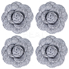 4Pcs Cloth Art Camelia Brooch Pins JEWB-CN0001-03B-1
