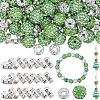 DIY Round Polymer Clay Rhinestone & Rhinestone Rondelle Spacer Beads Jewelry Making Findings Kits DIY-SC0027-50D-1