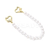 ABS Plastic Imitation Pearl Round Beaded Purse Decorative Chains HJEW-JM04460-4