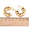 C-Shaped 304 Stainless Steel Stud Earrings for Women LS-EJEW-A125-01G-3