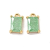 Brass Crushed Ice Cut Cubic Zirconia Pendants KK-D024-25C-G-1
