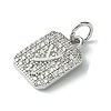 Rack Plating Brass Micro Pave Clear Cubic Zirconia Charms KK-G501-01Y-P-2