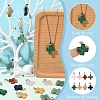 20Pcs Opalite/Synthetic Goldstone/Malachite/Turquoise/Natural Blue Spot Jasper/Crazy Agate/Green Aventurine/Indian Agate/Topaz Jade Cross Pendants G-YW0002-27-4