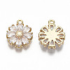 Real 18K Gold Plated Brass Micro Pave Cubic Zirconia Pendants KK-S360-043A-NF-2