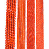 Opaque Solid Color Imitation Jade Glass Beads Strands LS-EGLA-A044-P6mm-D03-2