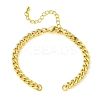 Rack Plating Brass Twisted Chain Bracelet Making KK-G501-03D-G-1