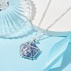 Stainless Steel Macrame Pouch Empty Stone Holder for Pendant Necklace Making NJEW-JN04532-03-6