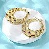 Brass Hoop Earrings EJEW-Z086-07G-2