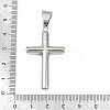 316 Surgical Stainless Steel & Clear Cubic Zirconia Pendants STAS-A137-03A-P-3