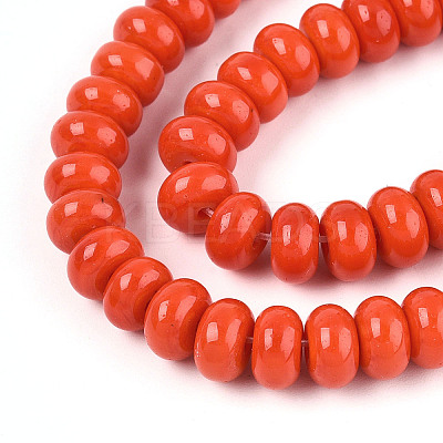Opaque Solid Color Glass Beads Strands X-GLAA-ZX008-8mm-18M-1