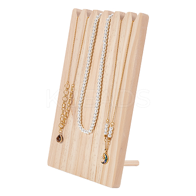 Wooden Neckalces Display Stands for Necklaces NDIS-WH0001-18-1