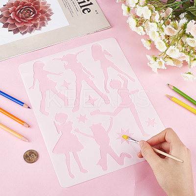 Plastic Drawing Painting Stencils Templates DIY-WH20012-07H-1