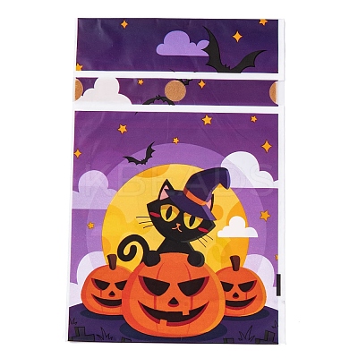 50Pcs Rectangle Halloween Candy Plastic Bags ABAG-U001-01K-1
