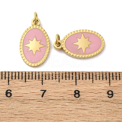 304 Stainless Steel Enamel Pendants STAS-U061-23G-01-1