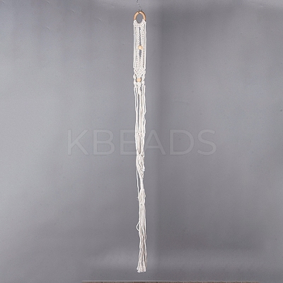 Handmade Cotton Rope Hanging Planters Sets LS-AJEW-WH0112-05-1