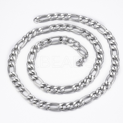 Non-Tarnish Trendy Men's Figaro Chain Necklaces NJEW-L450-06B-1