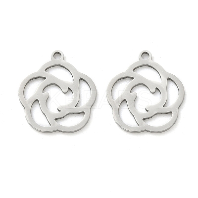 Hollow 201 Stainless Steel Pendants STAS-F337-10C-P-1