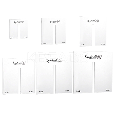 6Pcs Acrylic Bowknot Making Template Sets DIY-BC0016-96-1