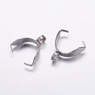 Tarnish Resistant 304 Stainless Steel Pinch Bails STAS-K146-066-4x12mm-1