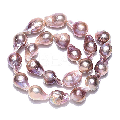 Natural Baroque Pearl Keshi Pearl Beads Strands PEAR-S019-02D-1