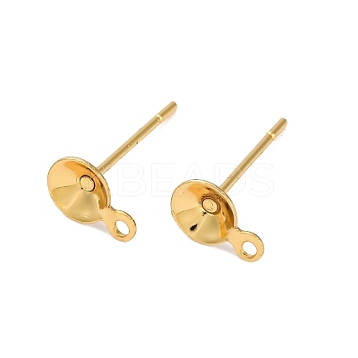 304 Stainless Steel Stud Earring Findings STAS-S151-01G-A-1