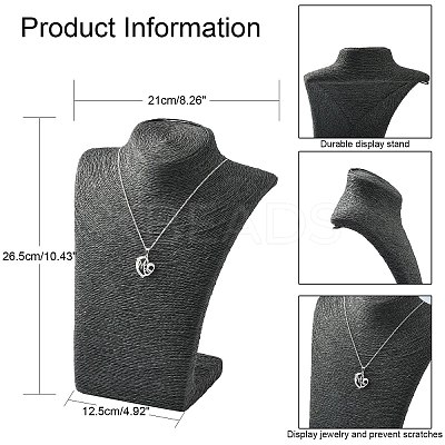 Stereoscopic Necklace Bust Displays LS-NDIS-N001-01A-1