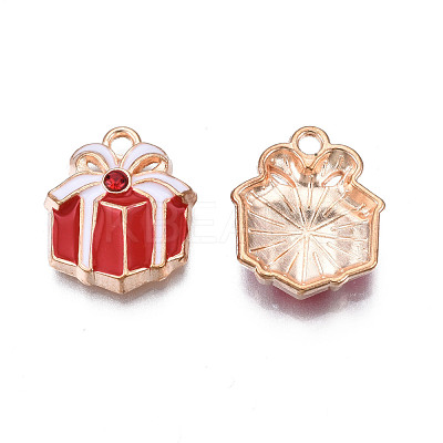 Christmas Alloy Enamel Pendants ENAM-Q442-57-1