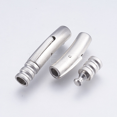Tarnish Resistant 304 Stainless Steel Bayonet Clasps LS-STAS-E427D-4P-1