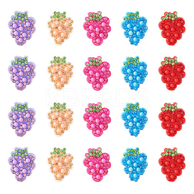20Pcs 5 Colors Rhinestone Patches PATC-TA0001-07D-1