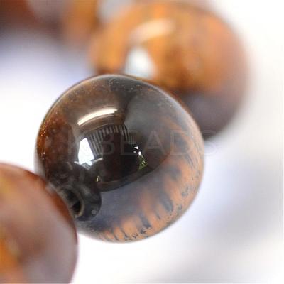 Grade AB Natural Tiger Eye Round Bead Strands G-E334-12mm-17-1