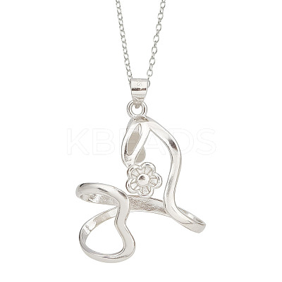 1Pc Rhodium Plated Rhodium Plated 925 Sterling Silver Pendant Bails FIND-GO0001-78-1