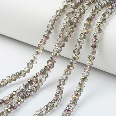 Electroplate Transparent Glass Beads Strands EGLA-A034-T8mm-R16-1