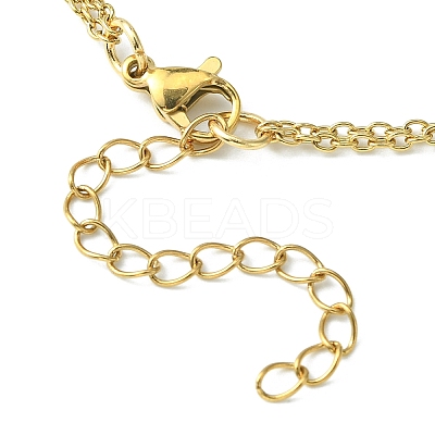 Natural Black Obsidian Bullet Link Bracelet BJEW-JB09563-01-1