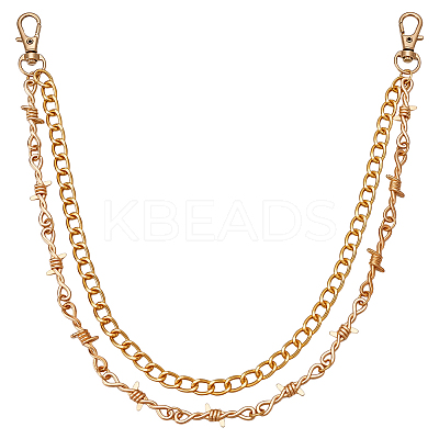 Zinc Alloy & Aluminium Barbed Wire Double Layer Pants Chains HJEW-PH02274-1