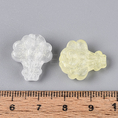 Luminous Frosted Transparent Acrylic Beads TACR-T029-22M-1