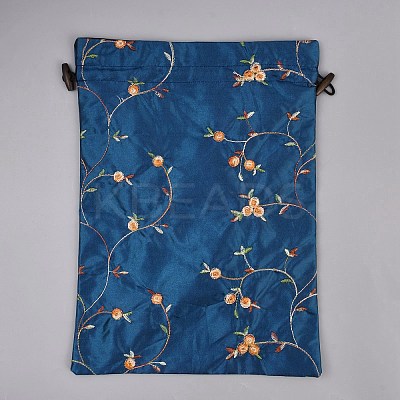 Embroidery Flower Burlap Packing Pouches Drawstring Bags LS-ABAG-WH0048-39A-1