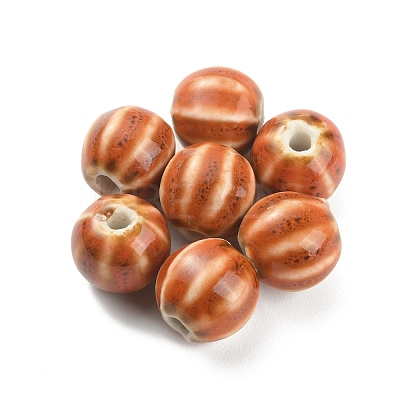 Handmade Porcelain Beads PORC-WH0002-09D-1