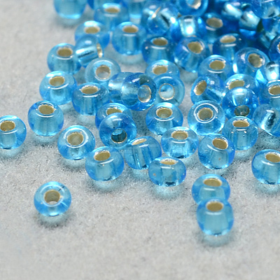FGB 6/0 Grade A Round Glass Seed Beads SEED-Q007-4mm-F45-1