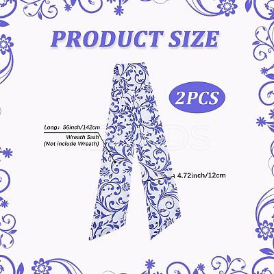 2Pcs Polyester Ribbons FEPA-WH20008-001-1